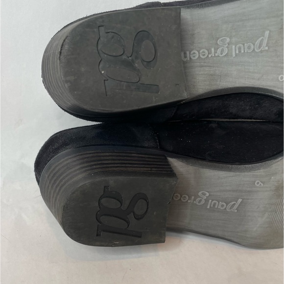 Paul Green Faith Black Suede Low Heel Western Bootie Size 8.5 - Picture 9 of 13